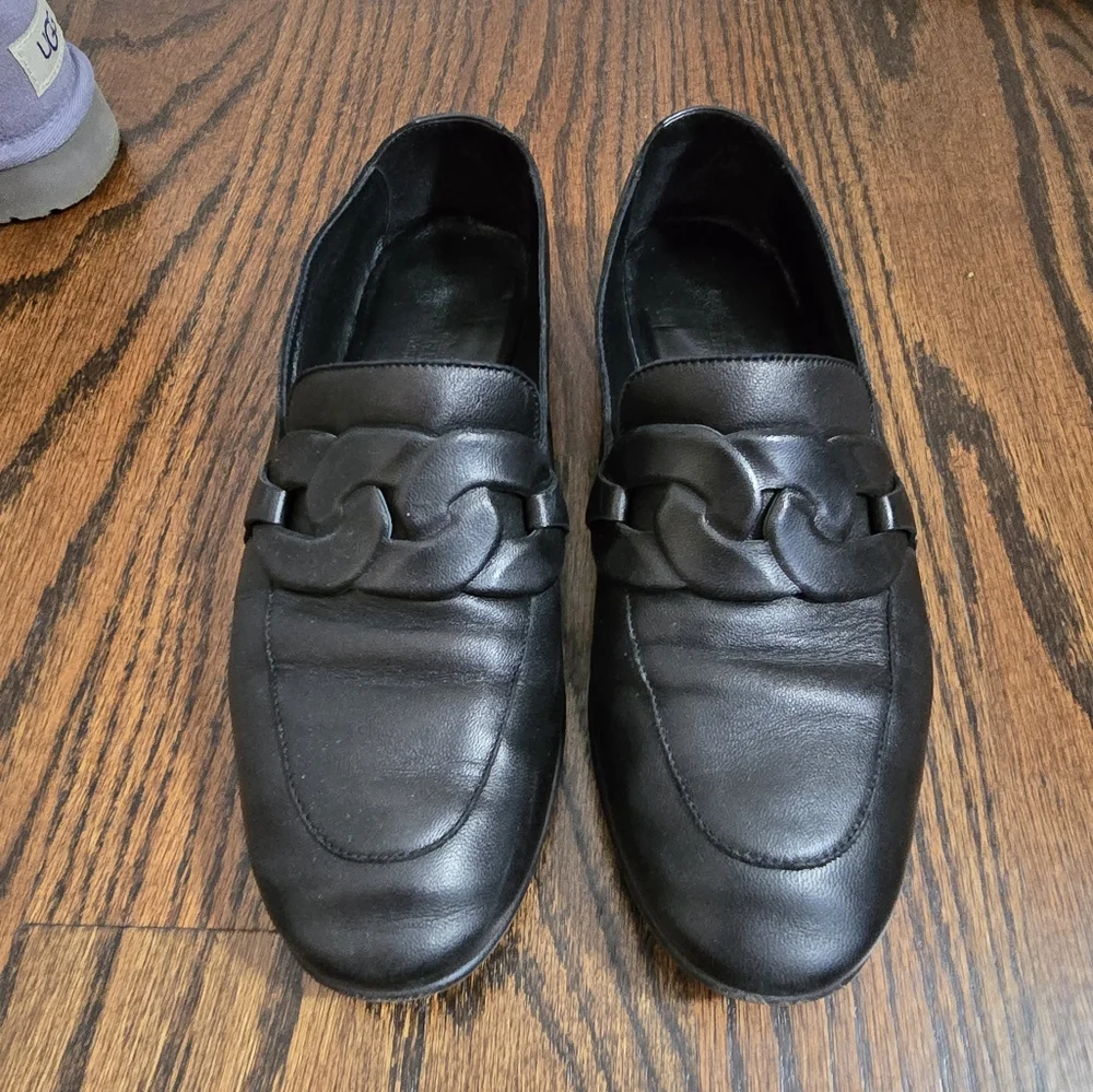 Hermes Honest Black Leather Loafers sz 37